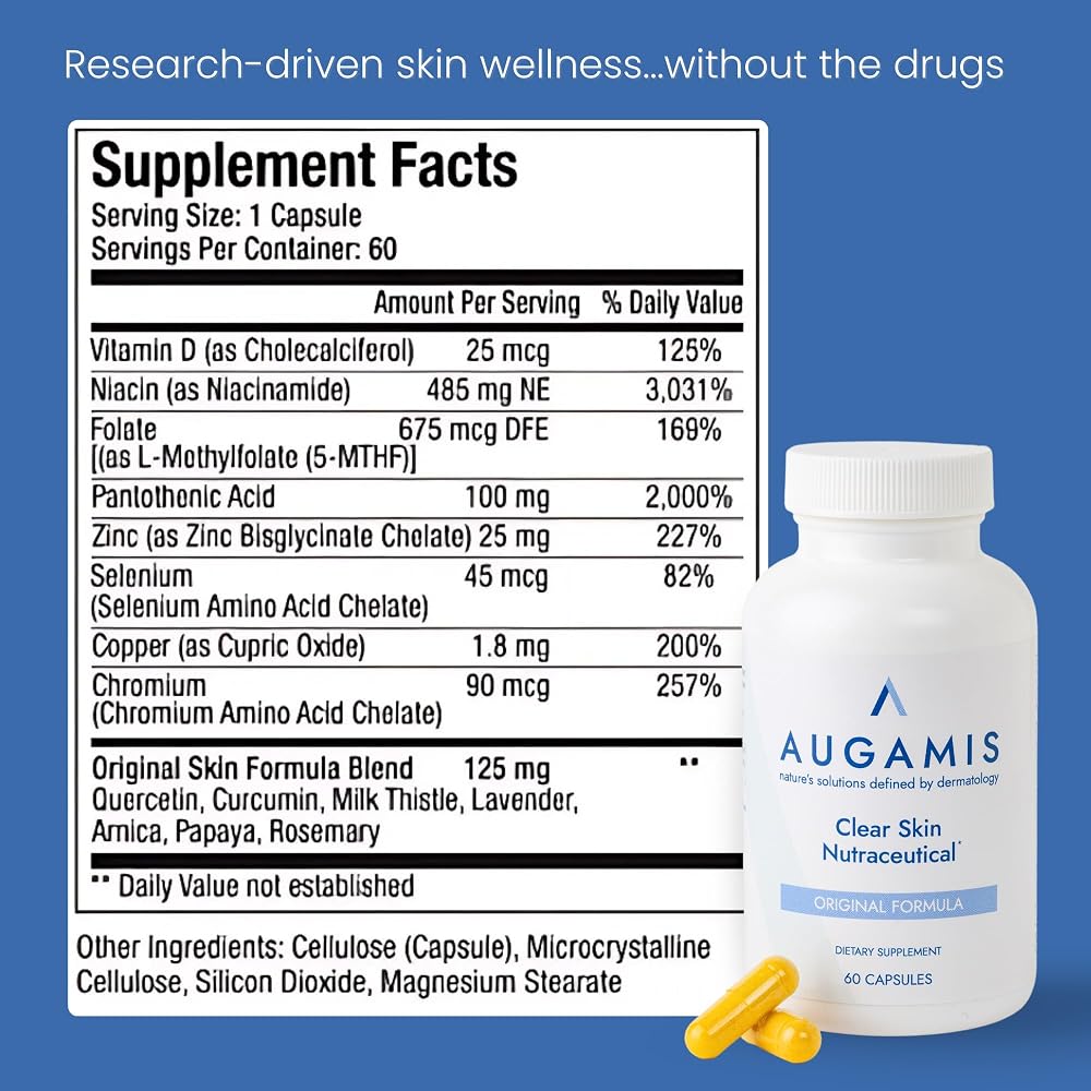 Augamis Hormonal Acne Treatment for Women - No DIM - (60 Capsules