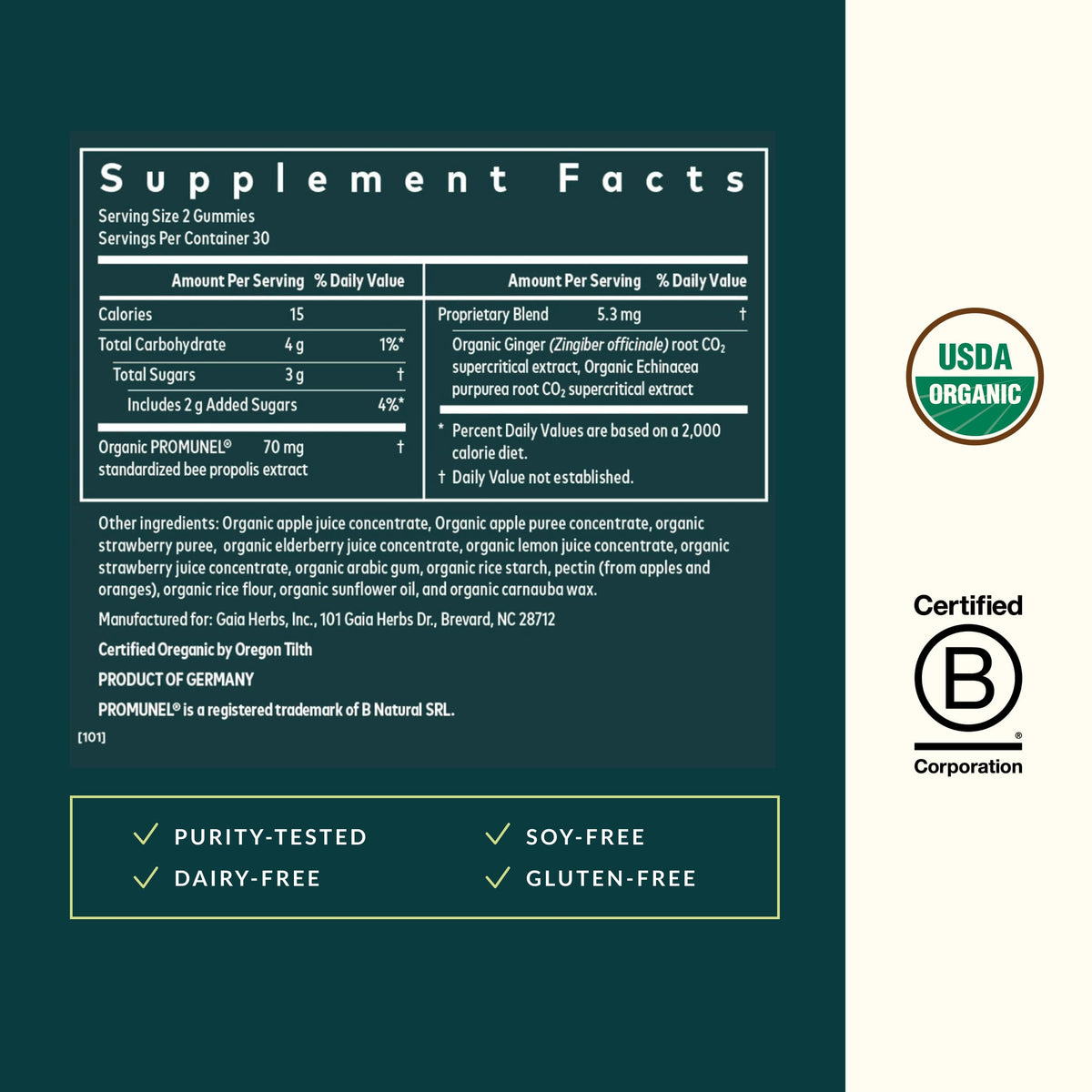 Gaia Herbs Rapid Defense Gummies Immune Support - 60 Gummies - image 3