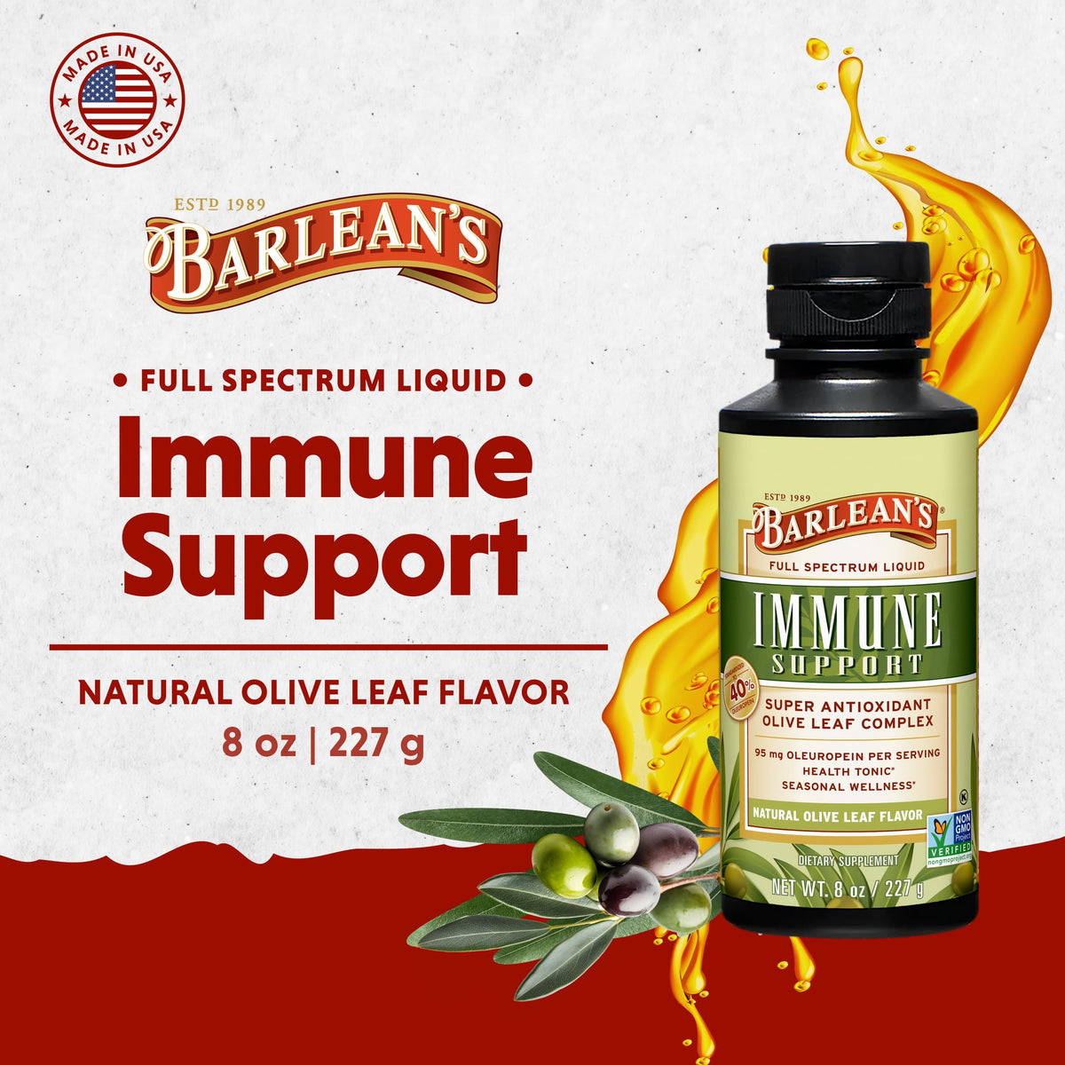 Barlean's Olive Leaf Complex 95mg Oleuropein