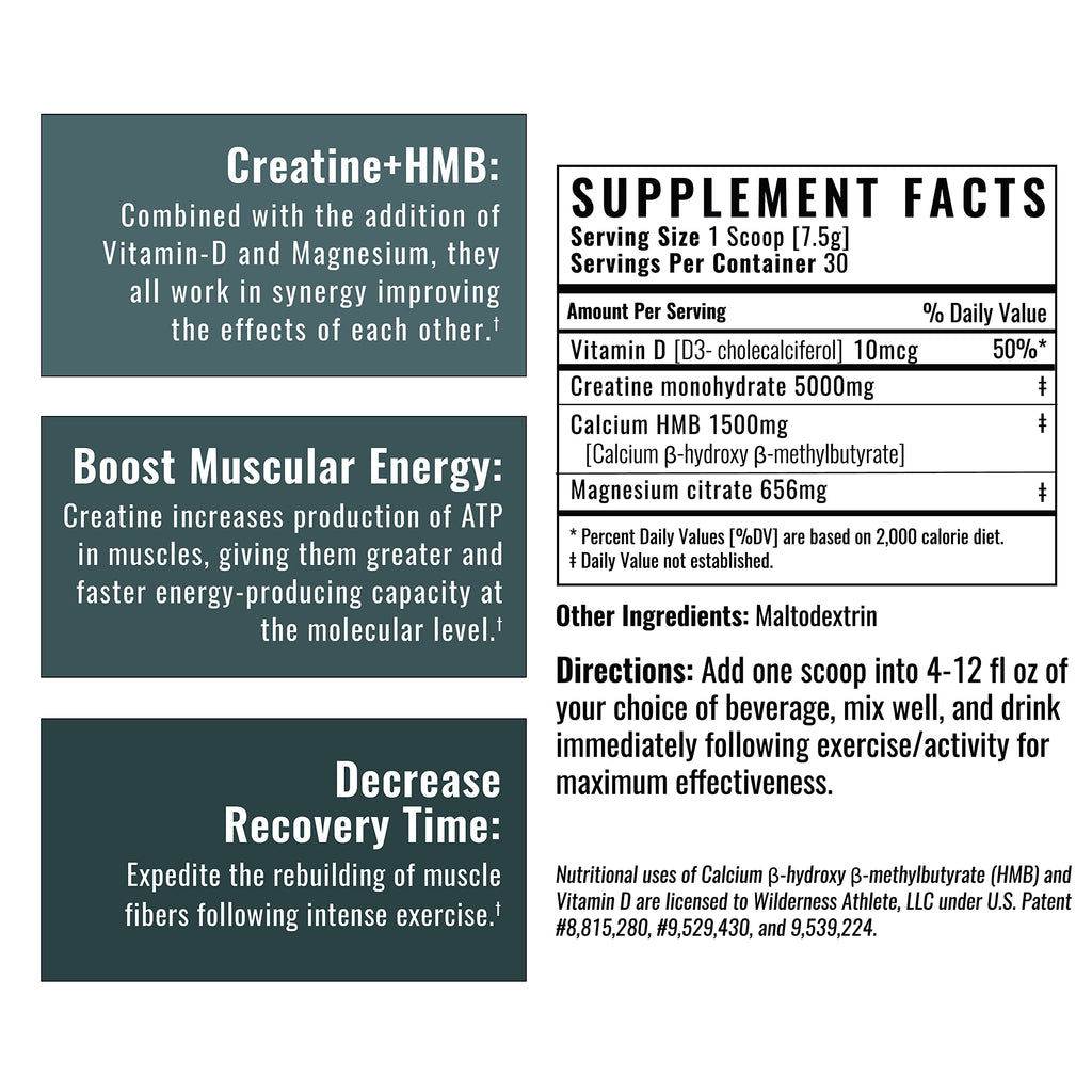Wilderness Athlete Creatine HMB Micronized Powder - 7.9 oz - image 5