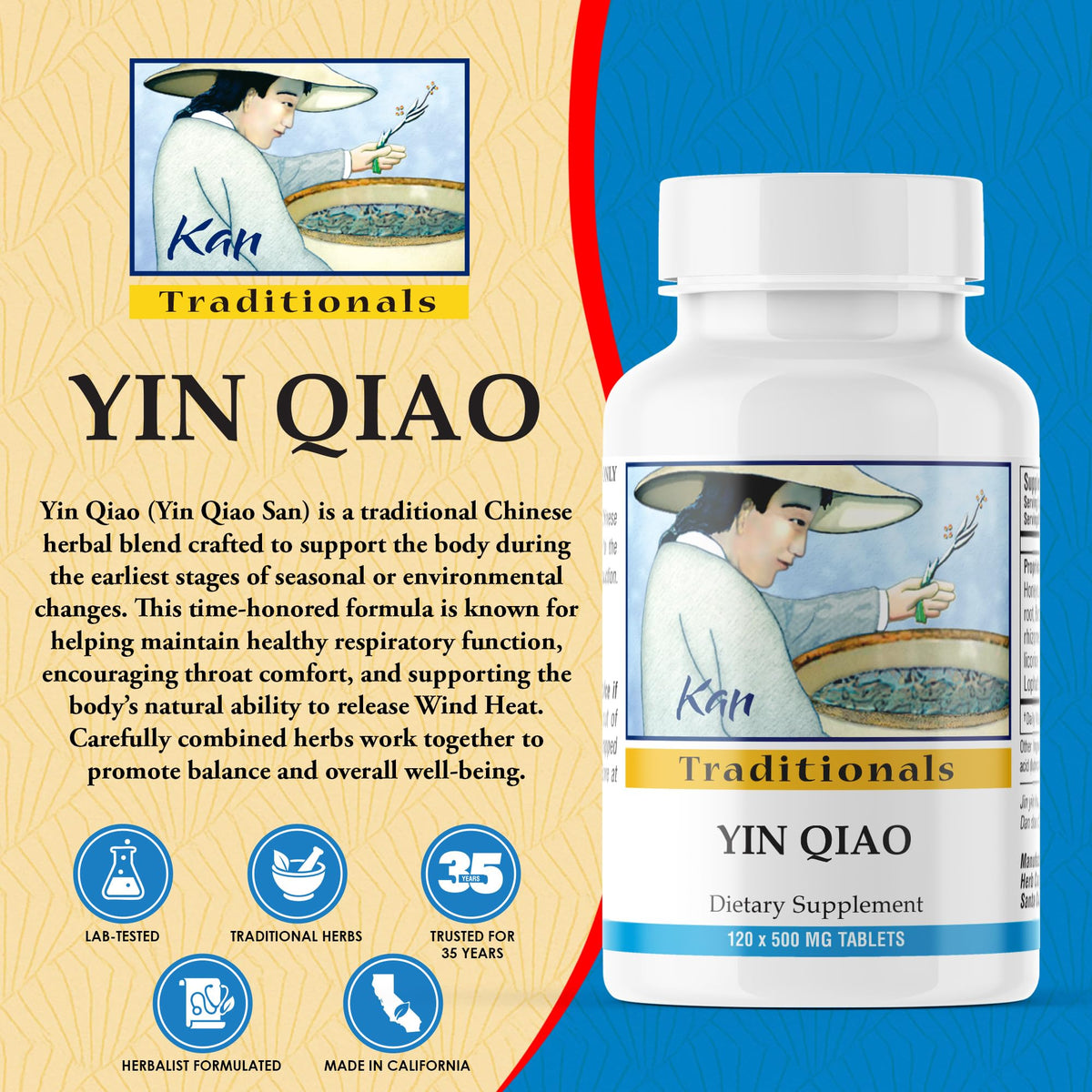 Kan Herb Yin Qiao Respiratory Support - 120 Tablets - image 2