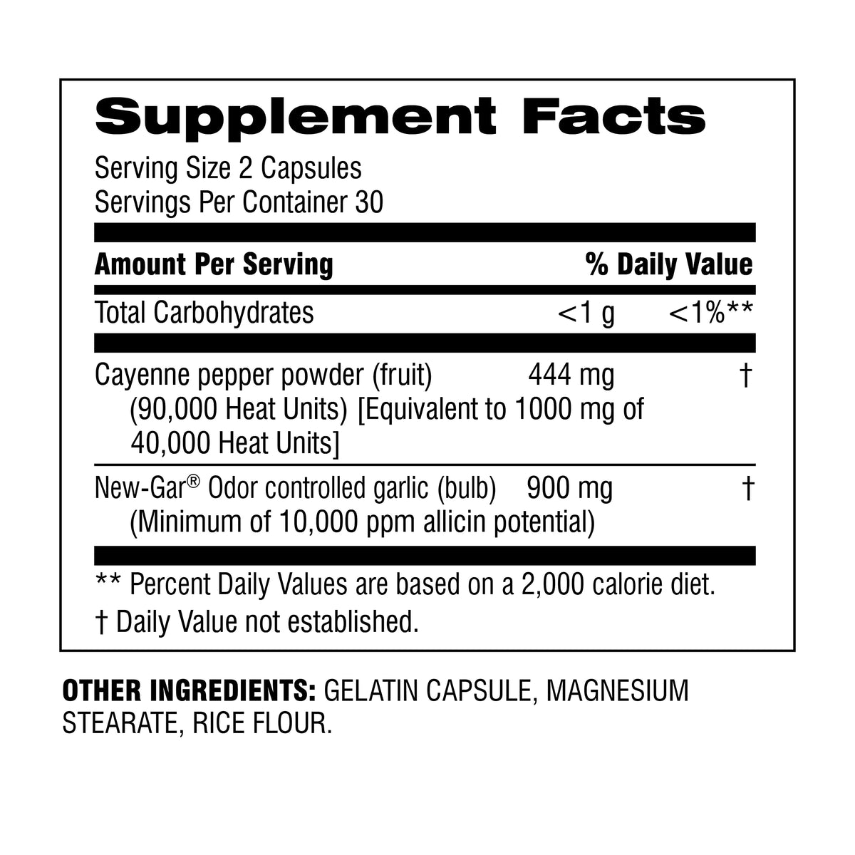 Botanic Choice Super Garlic Plus Cayenne - 60 Capsules - image 2