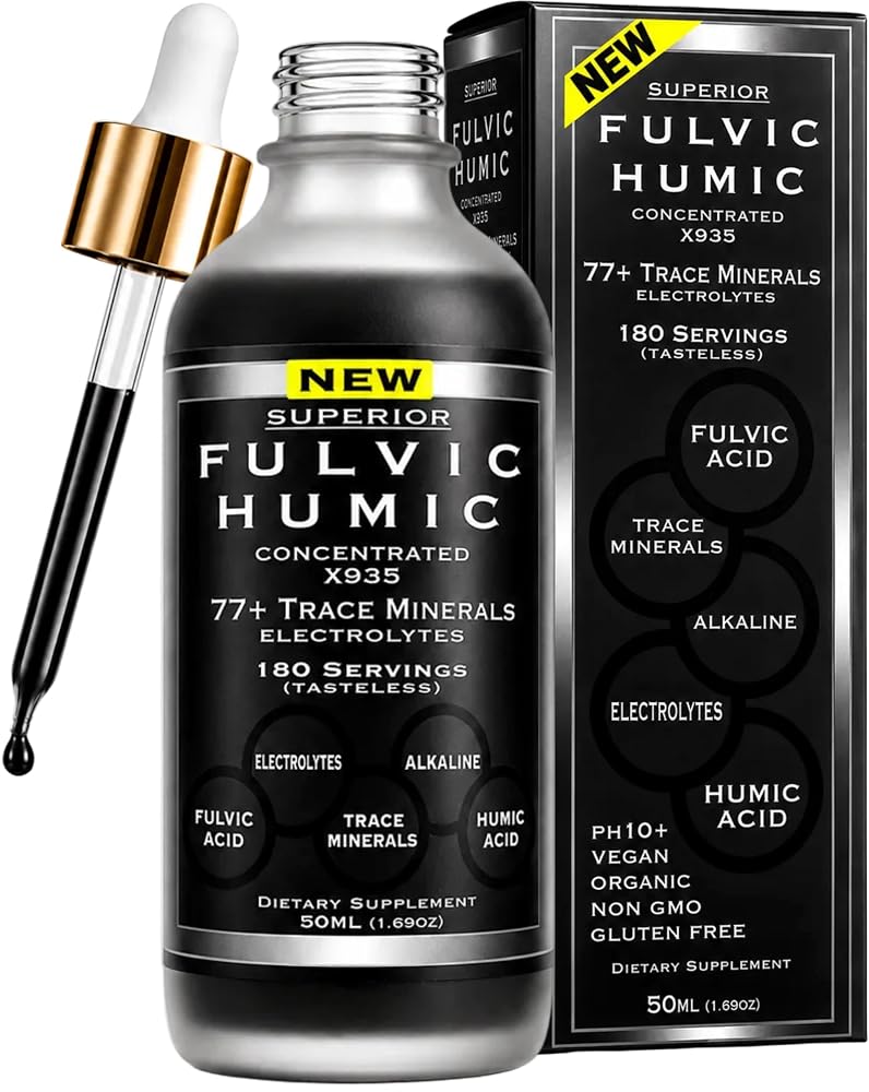 Superior Fulvic Humic X935 Trace Mineral Drops - 180 Servings