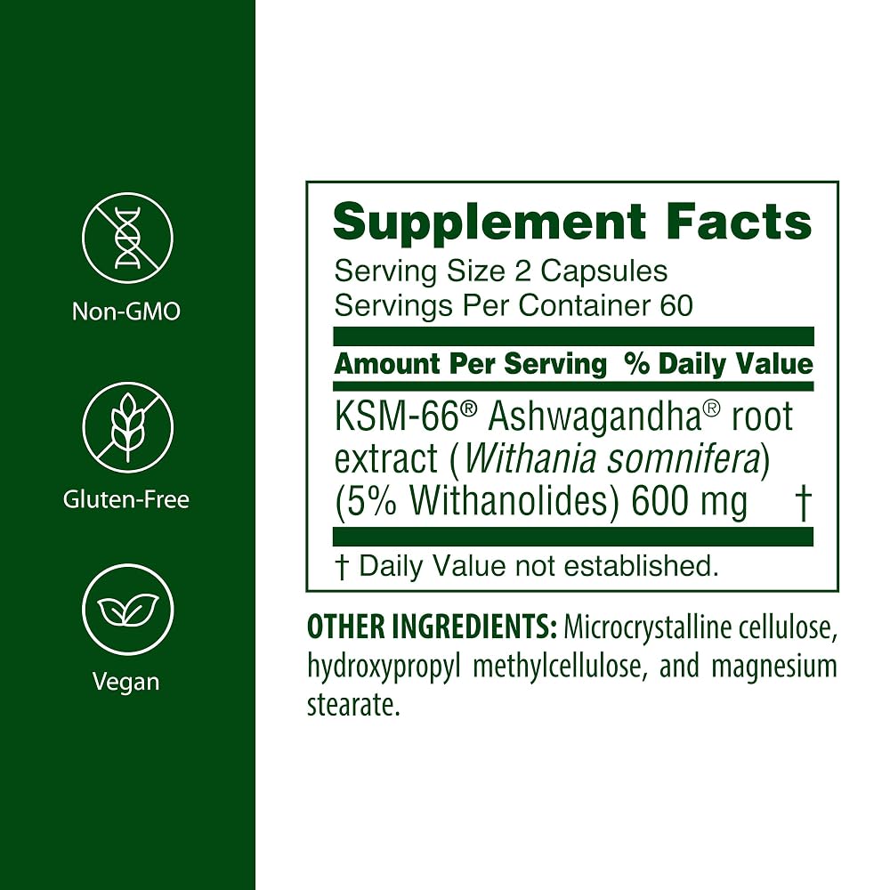 Flora Health Ashwagandha Root KSM-66 300mg - 120 Vegetarian Capsules - image 2