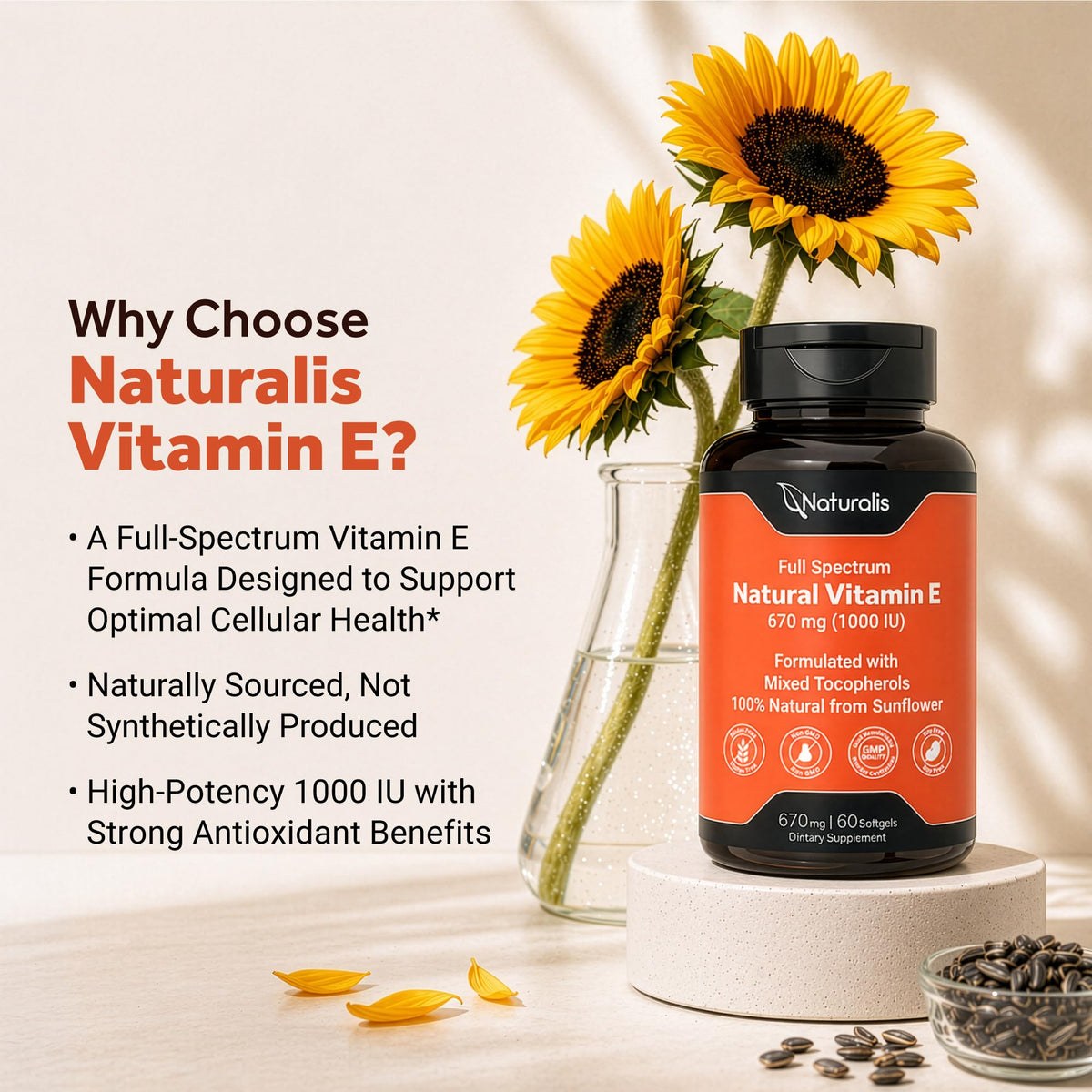Naturalis Sunflower Vitamin E with Mixed Tocopherols