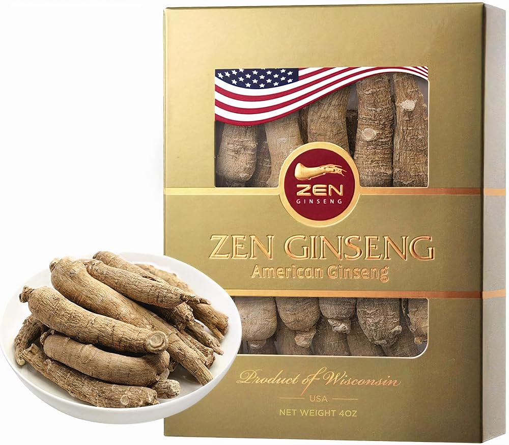 Zen Ginseng 1 Box of American Wisconsin Ginseng Super Long Jumbo Root