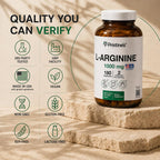 PRISTINE'S L-Arginine 1000mg Capsules for Blood Flow Support - 180 Capsules - image 7