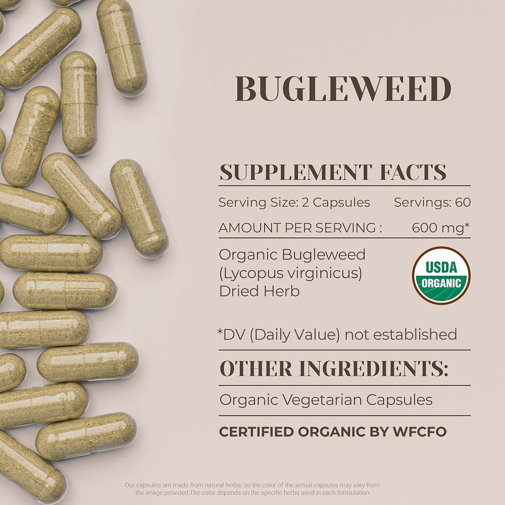 Garden Organics Bugleweed USDA Organic Capsules