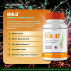IDEAL PERFORMANCE Arialief Brain Supplements Memory and Focus - 120 Capsules - image 4