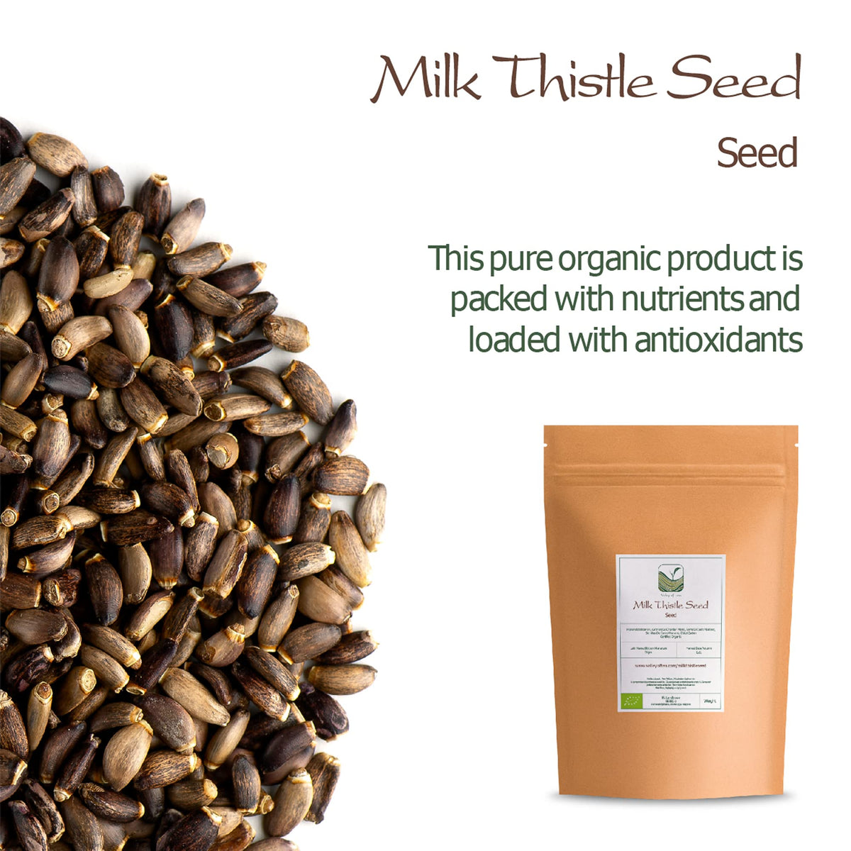 Valley of Tea Milk Thistle Seeds Whole Dried Herb - 7.05 oz - image 3
