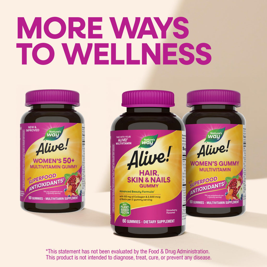 Nature's Way Alive! Hair, Skin & Nails Gummies - 60 Count - image 7