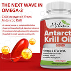 MILANIA Antarctic Krill Oil 500mg Omega-3 - 120 Softgels - image 2