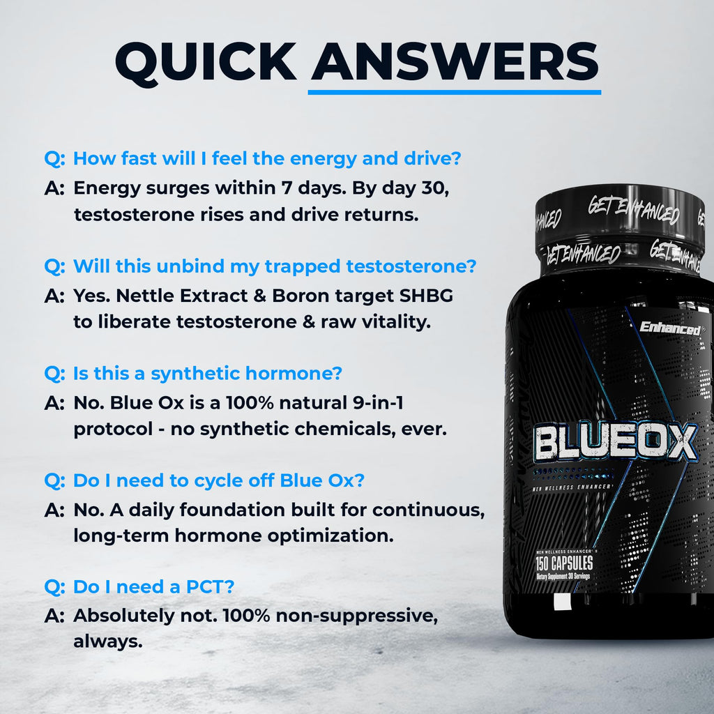 Enhanced Blue Ox Testosterone Booster - 150 Capsules - image 7