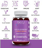 RUWAA NUTRITION Sambucus Elderberry Gummies for Kids with Zinc