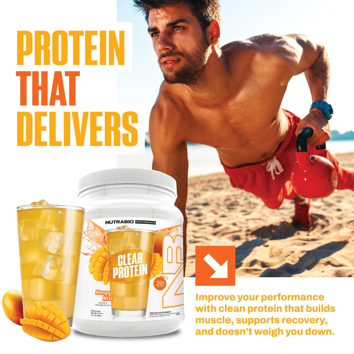 NutraBio Clear Whey Protein Isolate