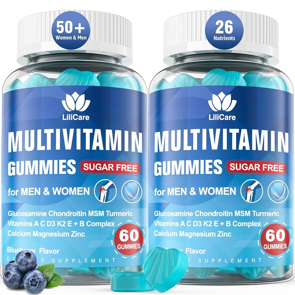 LILICARE Sugar Free Multivitamin Gummies for Men & Women 50