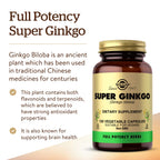 Solgar Super Ginkgo Herbal Extract - 120 Vegetable Capsules - image 3