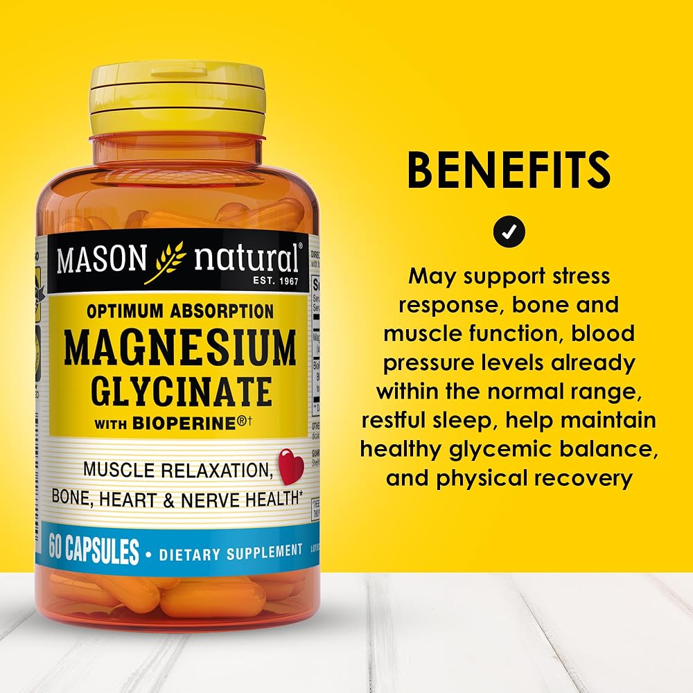 Mason Natural Magnesium Glycinate 240 mg - 60 Capsules - image 2