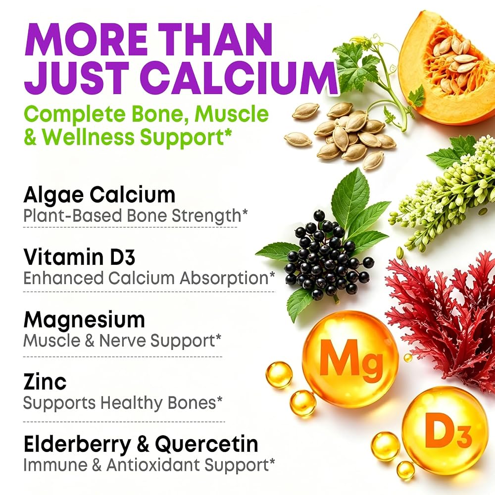 VZOXAINS Calcium Magnesium Zinc Gummies