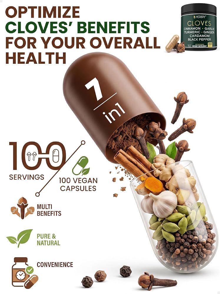 Herbpy 7in1 Clove Supplement 500mg - 100 Capsules - image 4
