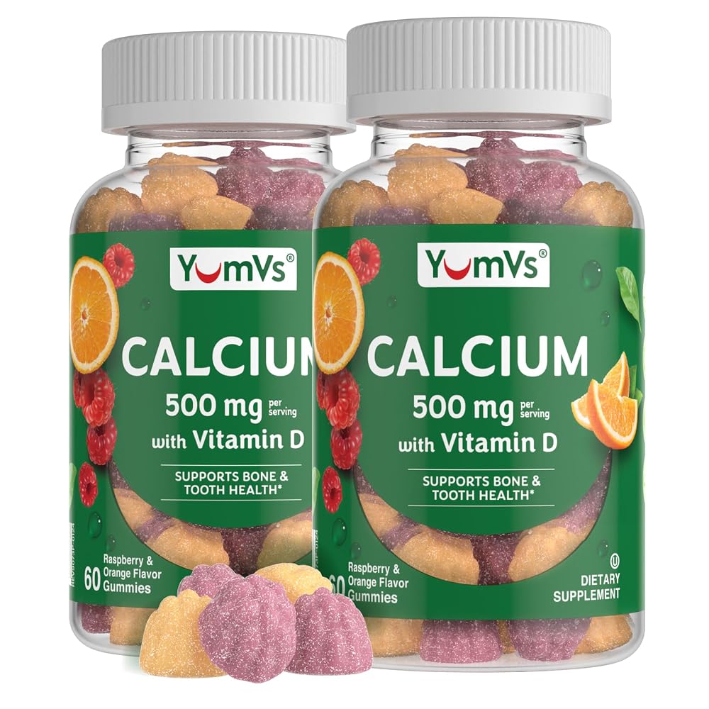 YUM-V'S Calcium Gummies 500 mg with Vitamin D3