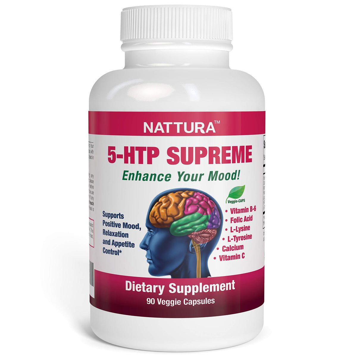 Nattura 5-HTP Supreme Capsules for Mood & Relaxation - 90 Capsules