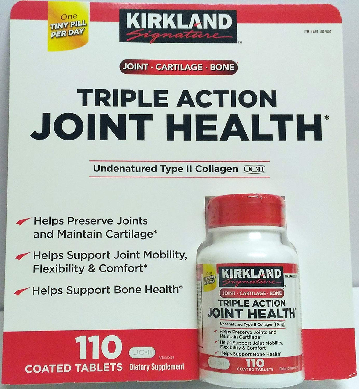 Kirkland Triple Action Joint Health Type II Collagen - 110 Softgels