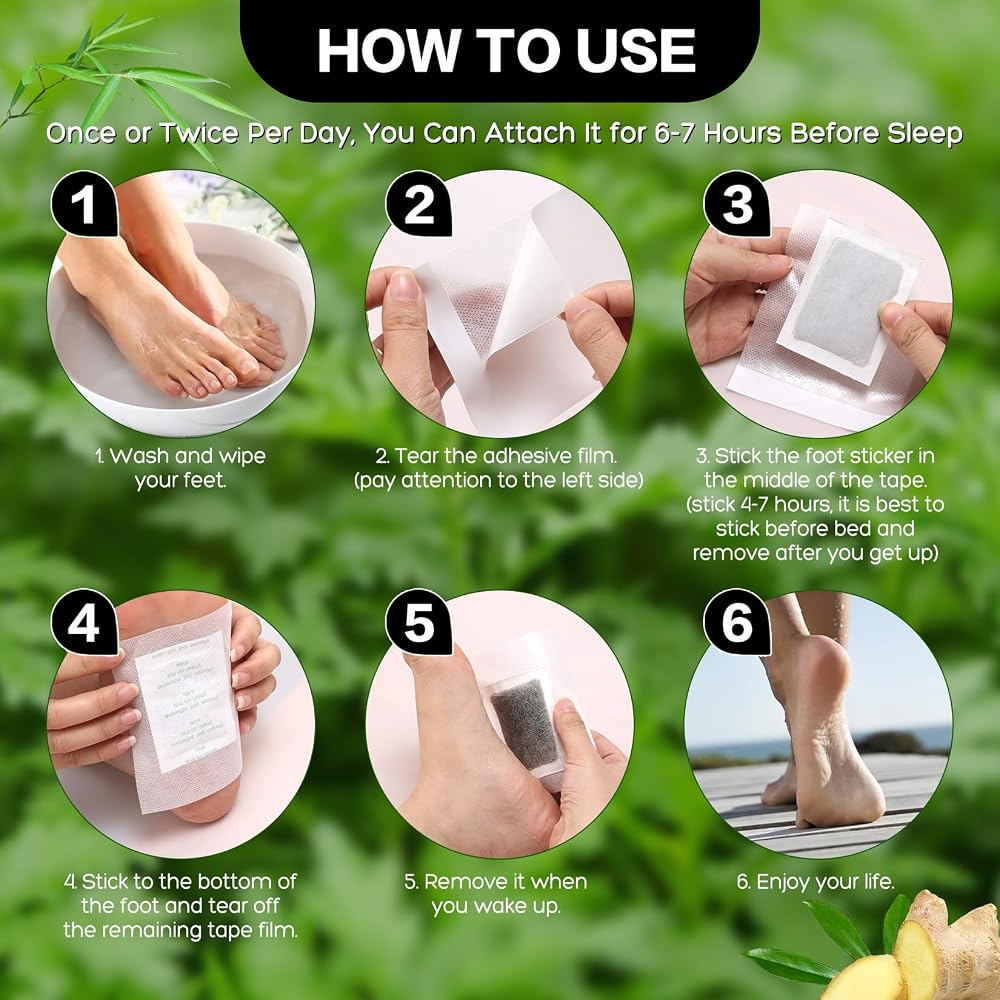 xiweioo Foot Pads with Ginger and Bamboo Vinegar - 100 Count - image 4