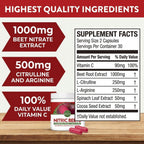 TruWild Beet Root Powder Nitric Oxide Booster - 90 Capsules - image 3