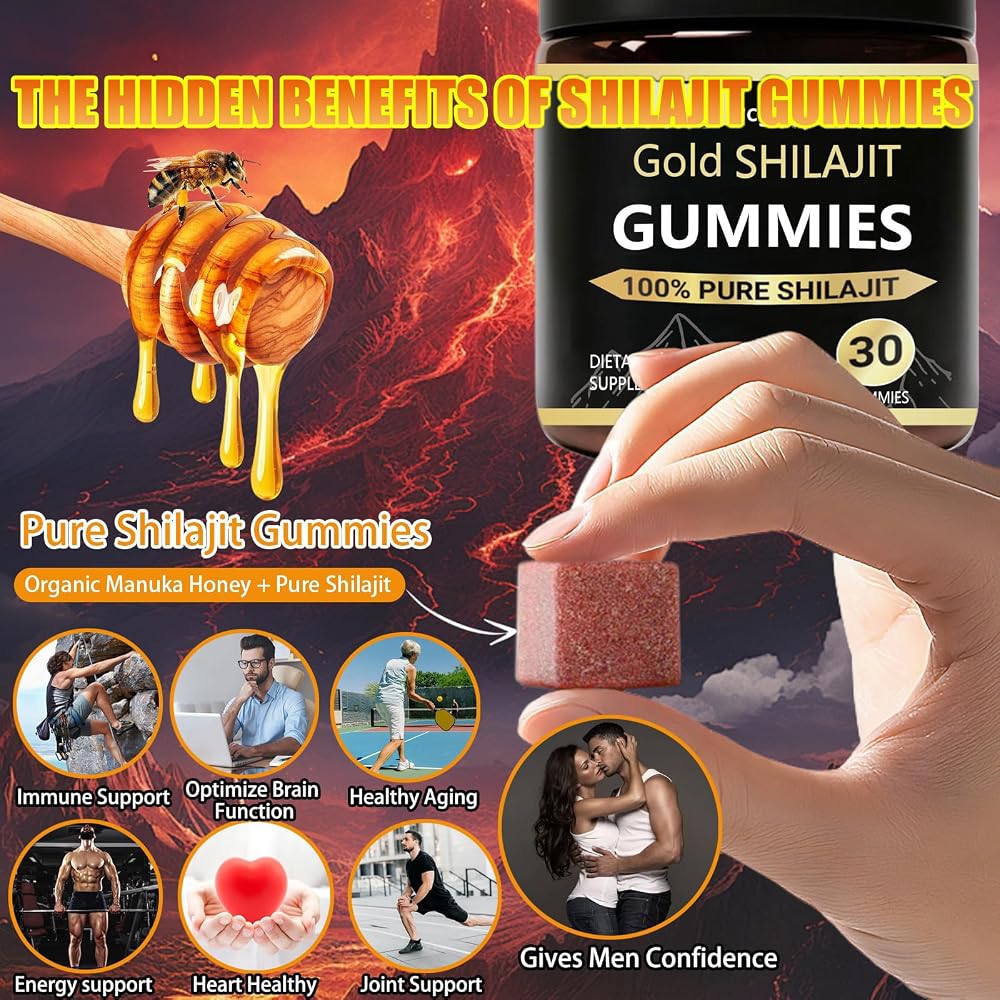 Pucges Shilajit Gummies for Men - 30 Gummies - image 3