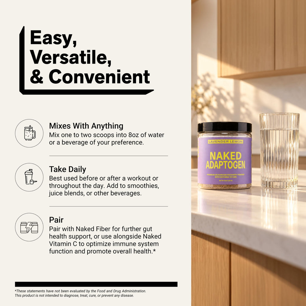 NAKED Recovery Mushroom Supplement Powder - 30 Servings - image 6