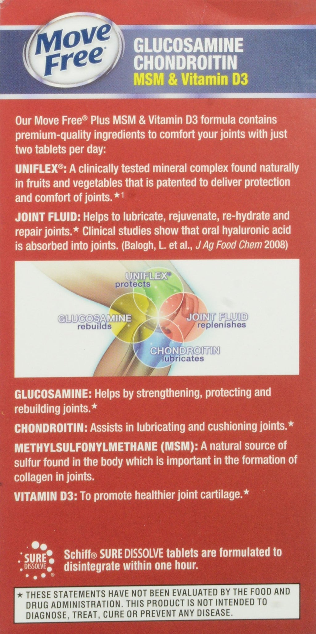 Move Free Advanced Joint Supplement with Glucosamine & Chondroitin - 80 Tablets - image 2