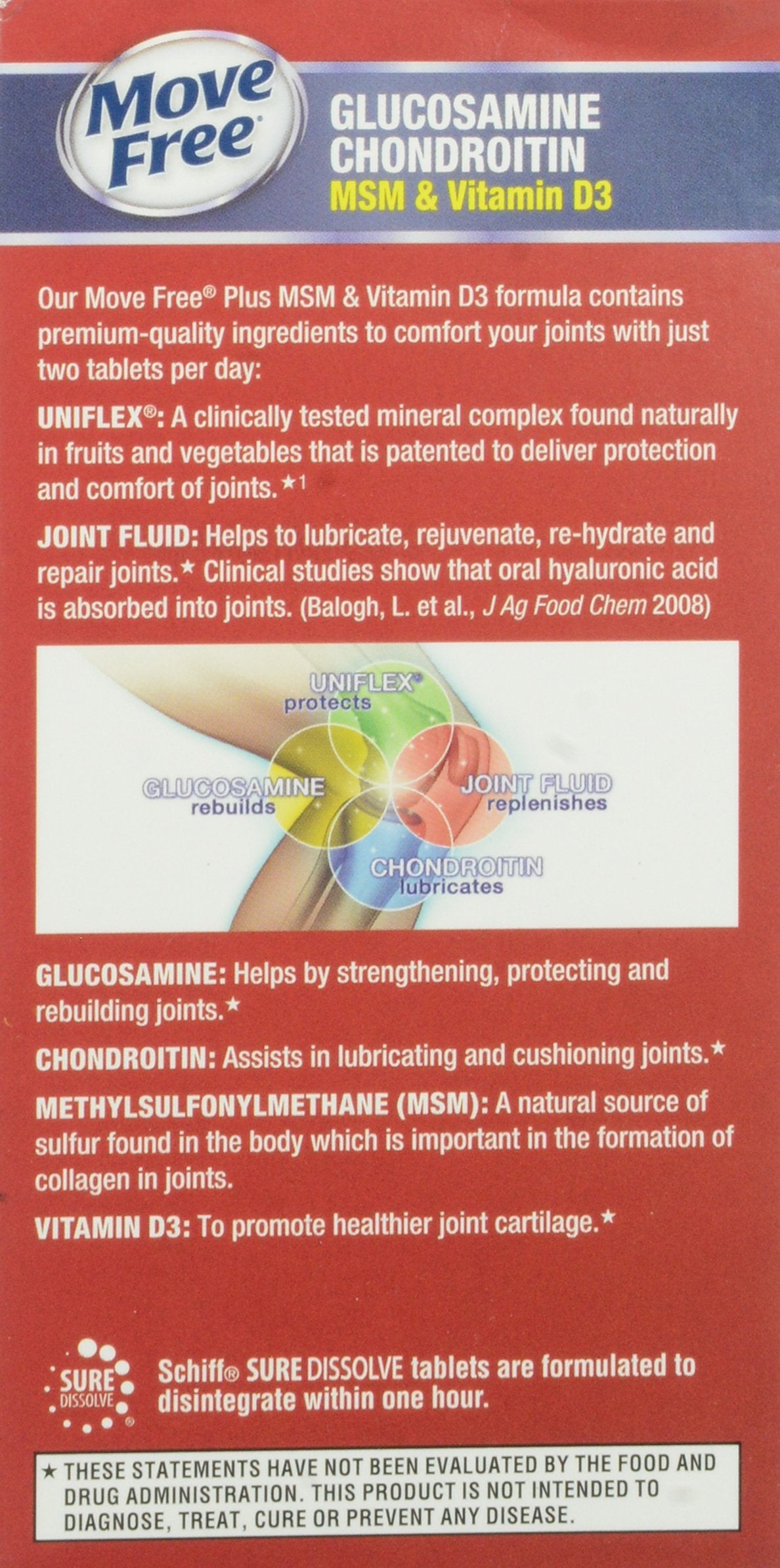 Move Free Advanced Joint Supplement with Glucosamine & Chondroitin - 80 Tablets - image 2