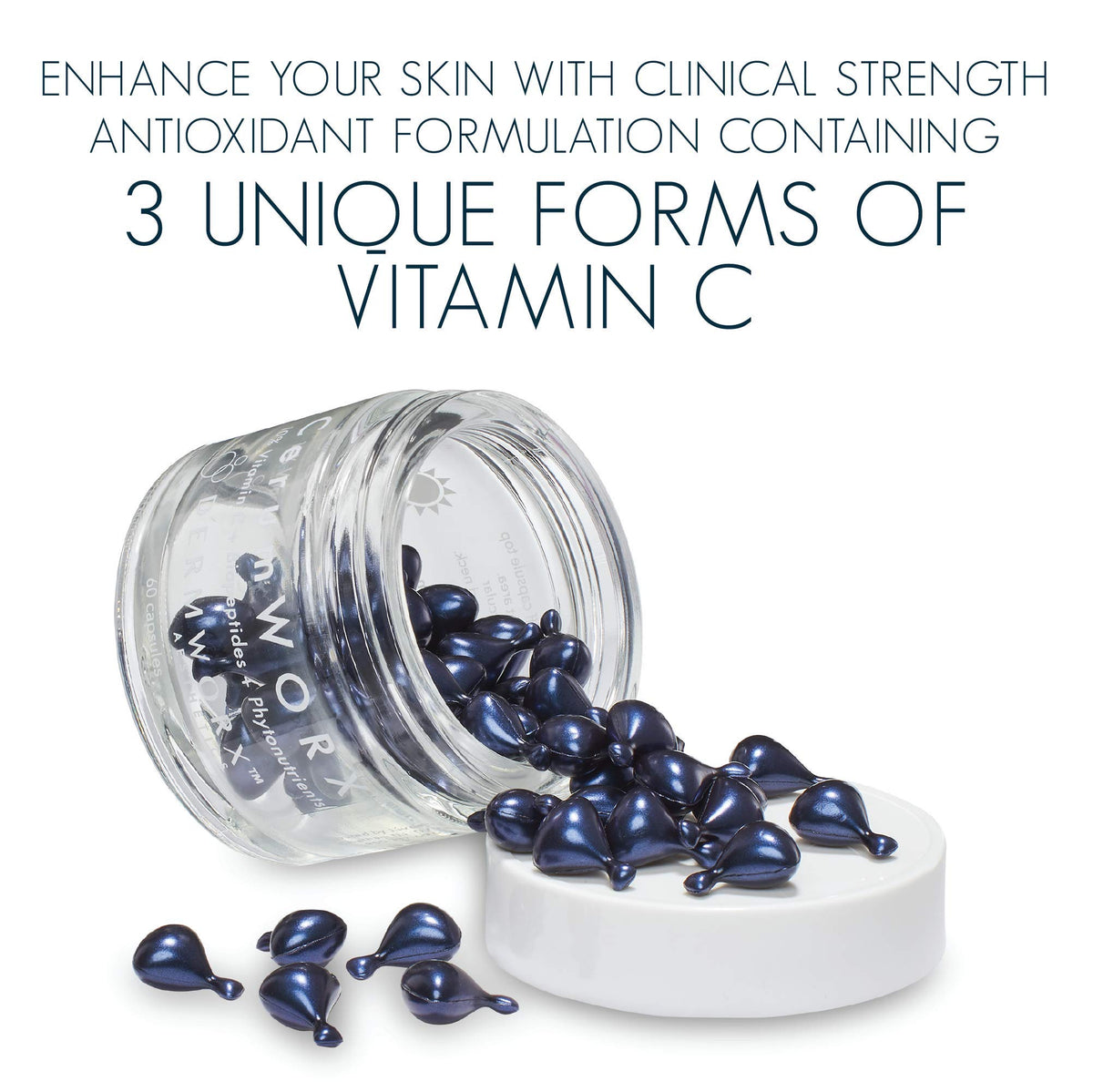 DermWORX CerumWORX Day Serum 10% Vitamin C Capsules - 60 Count - image 3