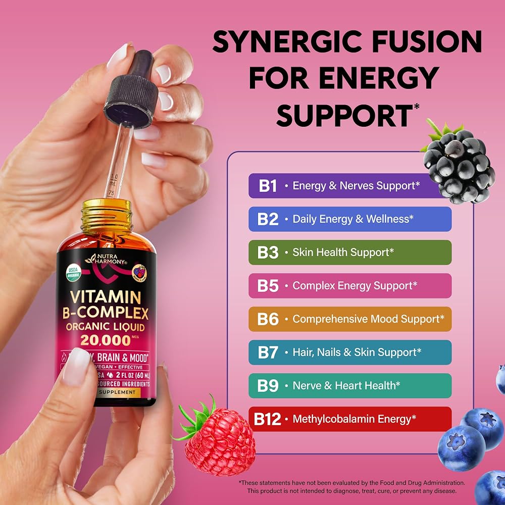 NUTRAHARMONY USDA Organic Vitamin B-Complex - - B5