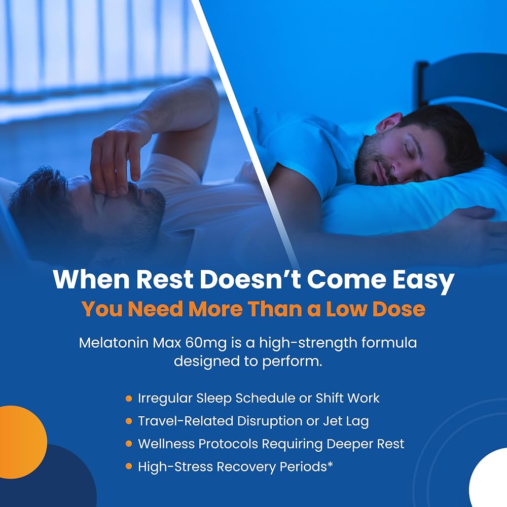 Perfect Vitamin Products Melatonin 60mg Sleep Aid - 60 Capsules - image 3