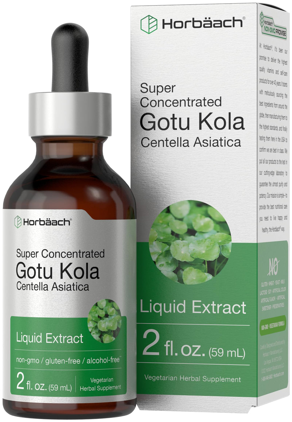 Horbäach Gotu Kola Extract Liquid - 2 fl oz