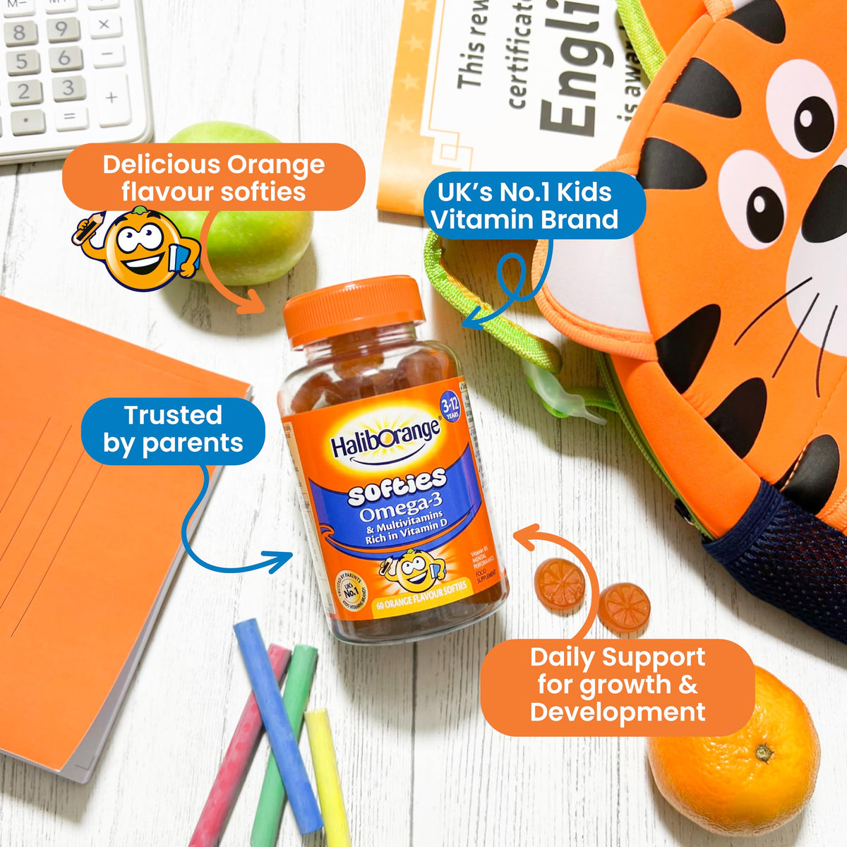 Haliborange Multivitamins and Omega-3 Orange Softies - 30 Count - image 6