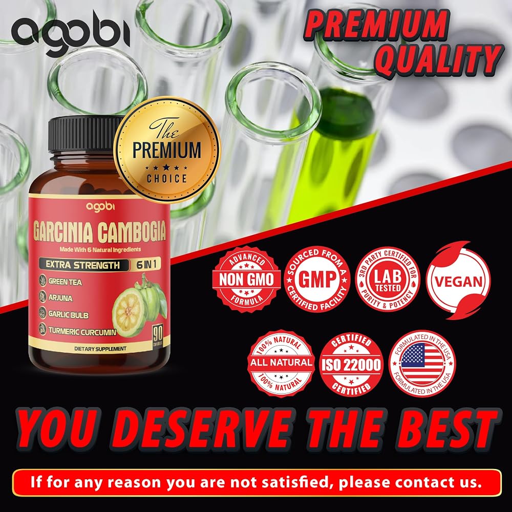agobi Pure Garcinia Cambogia with Green Tea & Turmeric - 90 Capsules - image 7