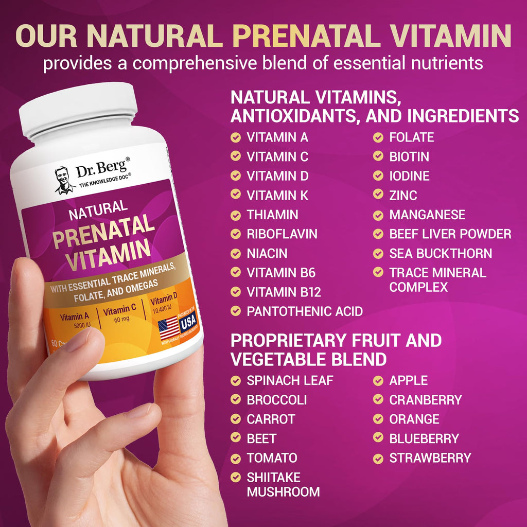 Dr. Berg Natural Prenatal Vitamins for Women - 60 Capsules - image 7