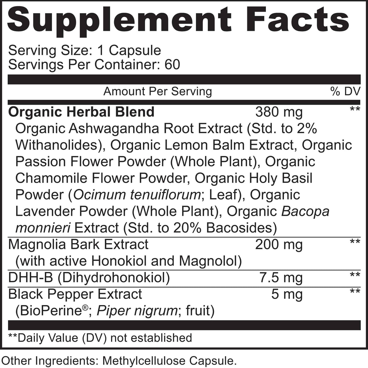 MoxyVites DHH-B Supplement Magnolia Bark Extract - 60 Vegan Capsules - image 2