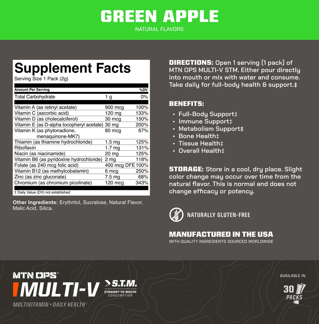 MTN OPS Multi-V STM Daily Multivitamin Powder - 30 Servings - image 10