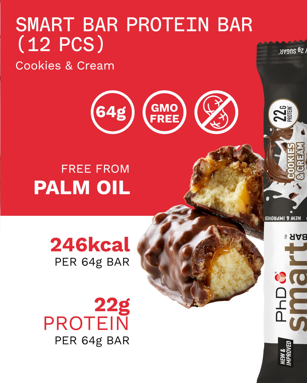 PhD Nutrition Smart Bar High Protein Cookies - 12 Count - image 3