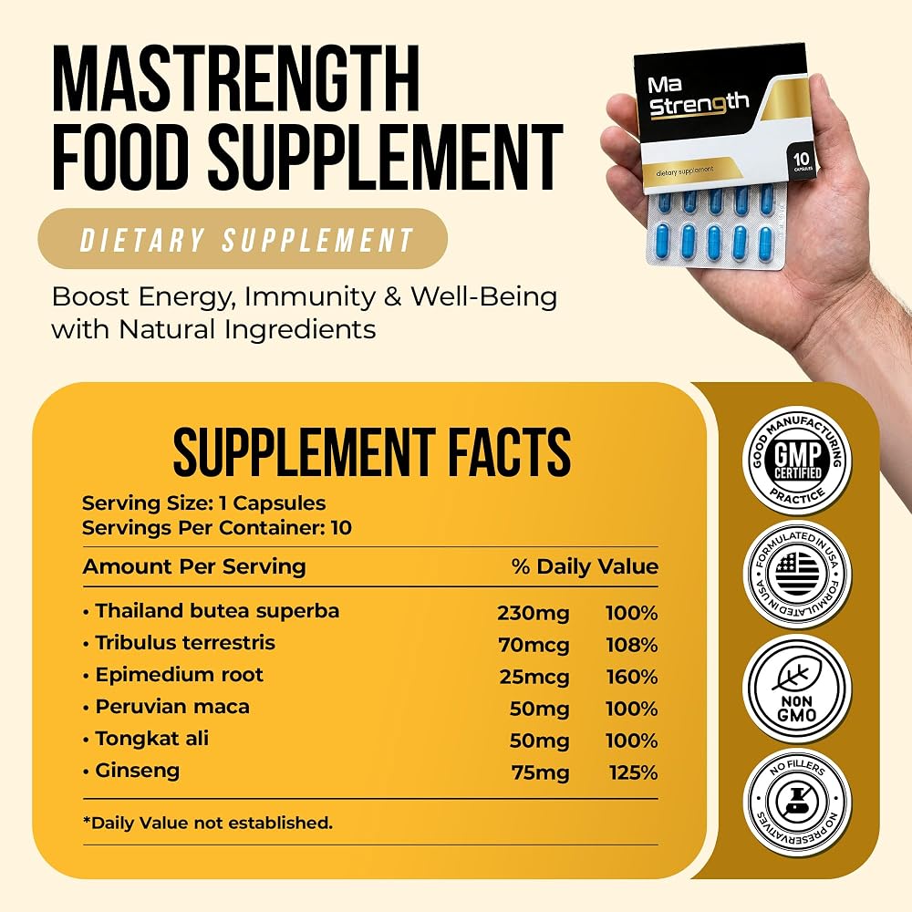 MaStrength Sports Nutrition Supplement for Men Daily Energy - 10 Pack - image 4