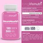 LongLifeNutri NeuroNourish Centrophenoxine 300mg - 120 Vegetarian Capsules - image 2