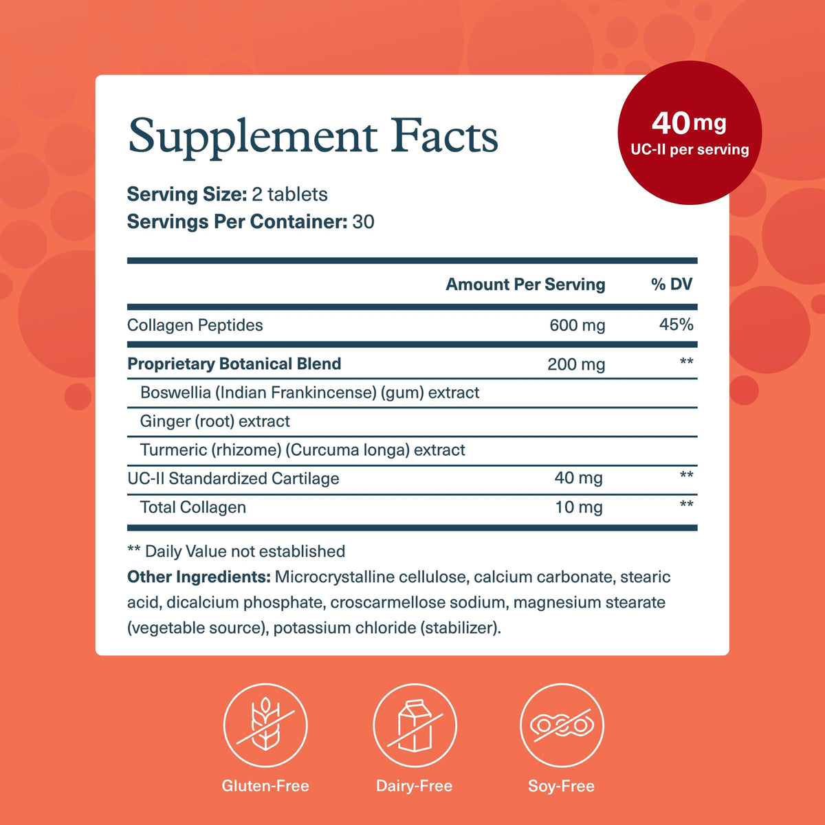 Youtheory Joint Complex with UC-II Collagen - 60 Tablets - image 2