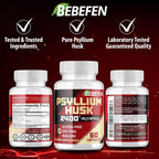 BEBEFEN Psyllium Husk Capsules 2400mg with Black Pepper - 60 Capsules - image 7