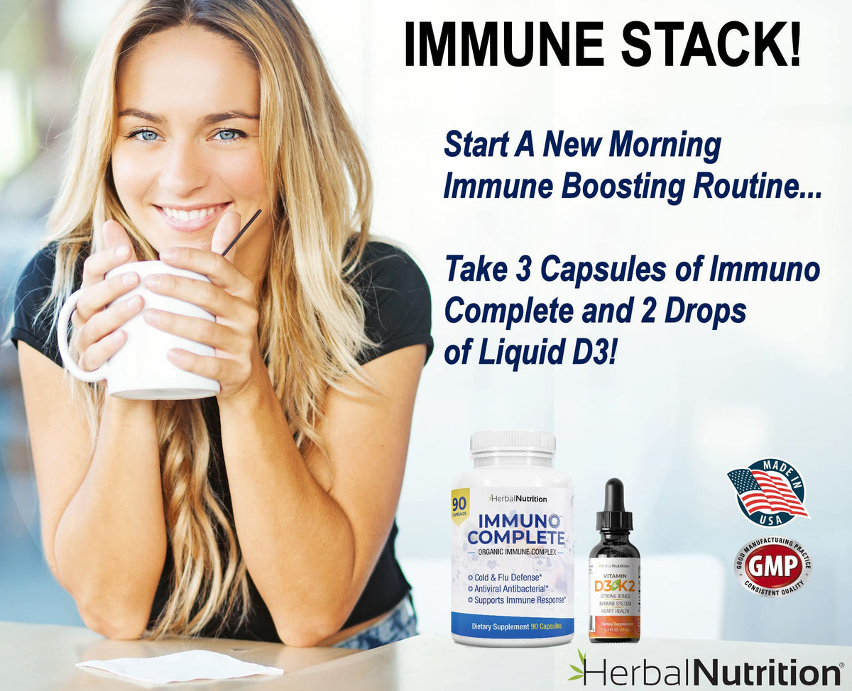 Herbal Nutrition Vitamin D3 K2 Liquid & Immuno Complete Bundle - image 3