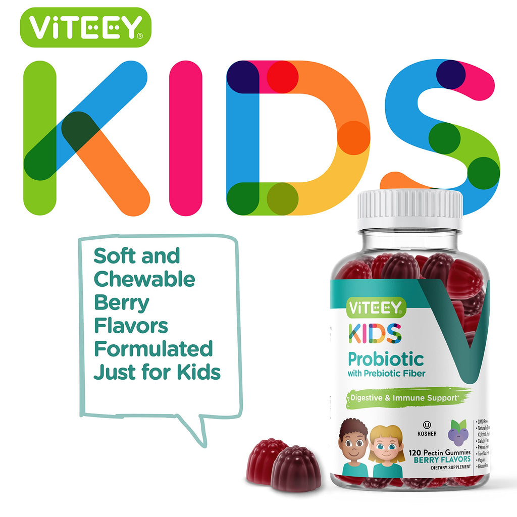 Viteey Probiotics Plus Prebiotics Fiber Gummies