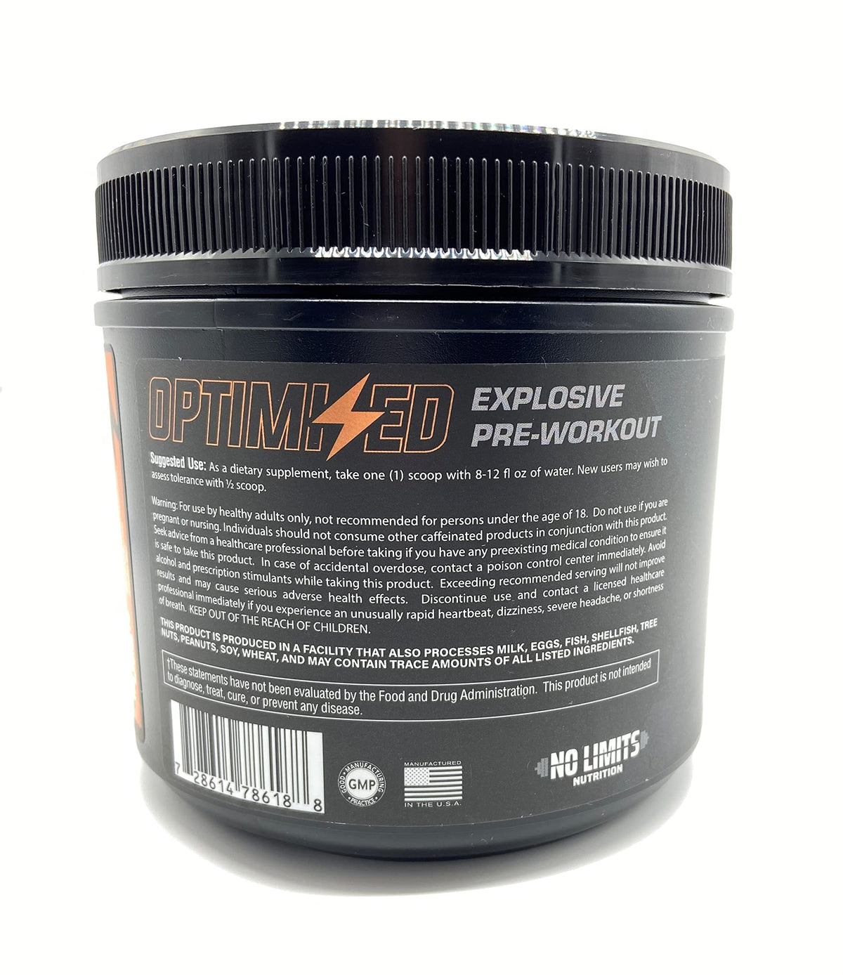 No Limits Nutrition Optimized Blue Razz Pre-Workout Powder - 30 Servings - image 6